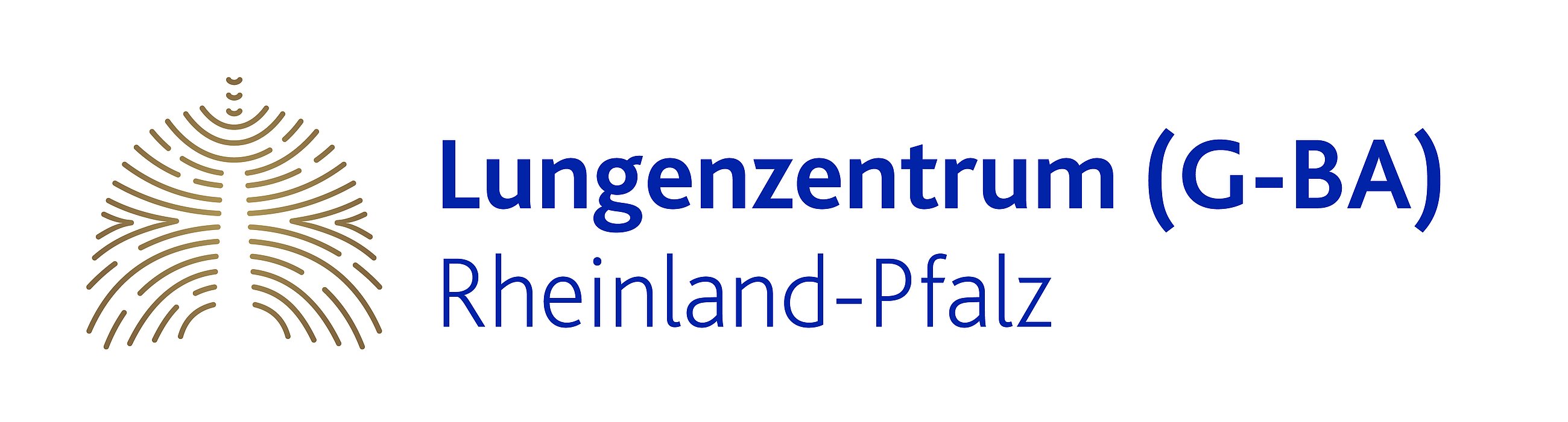Logo des Lungencentrum Rheinland-Pfalz mit dem Schriftzug 'Lungenzentrum (G-BA) Rheinland-Pfalz' in blauer Schrift und einem grafischen Baum-Symbol.