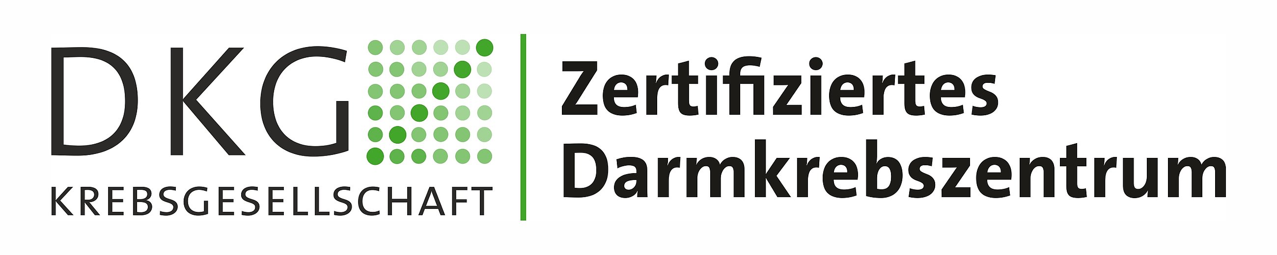 Logo der Deutschen Krebsgesellschaft mit dem Text 'Zertifiziertes Darmkrebszentrum'