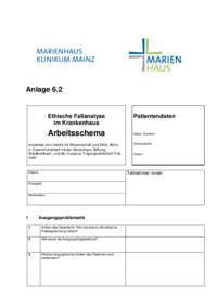 MKM Arbeitsschema zur ethischen Fallanalyse